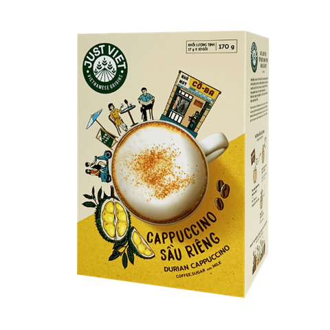 Cà phê cappuccino sầu riêng Just Việt 204 g 