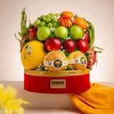  Tháp Trái Cây Các Loại Tone Đỏ Thanh Lịch - GIAO NỘI THÀNH TPHCM 