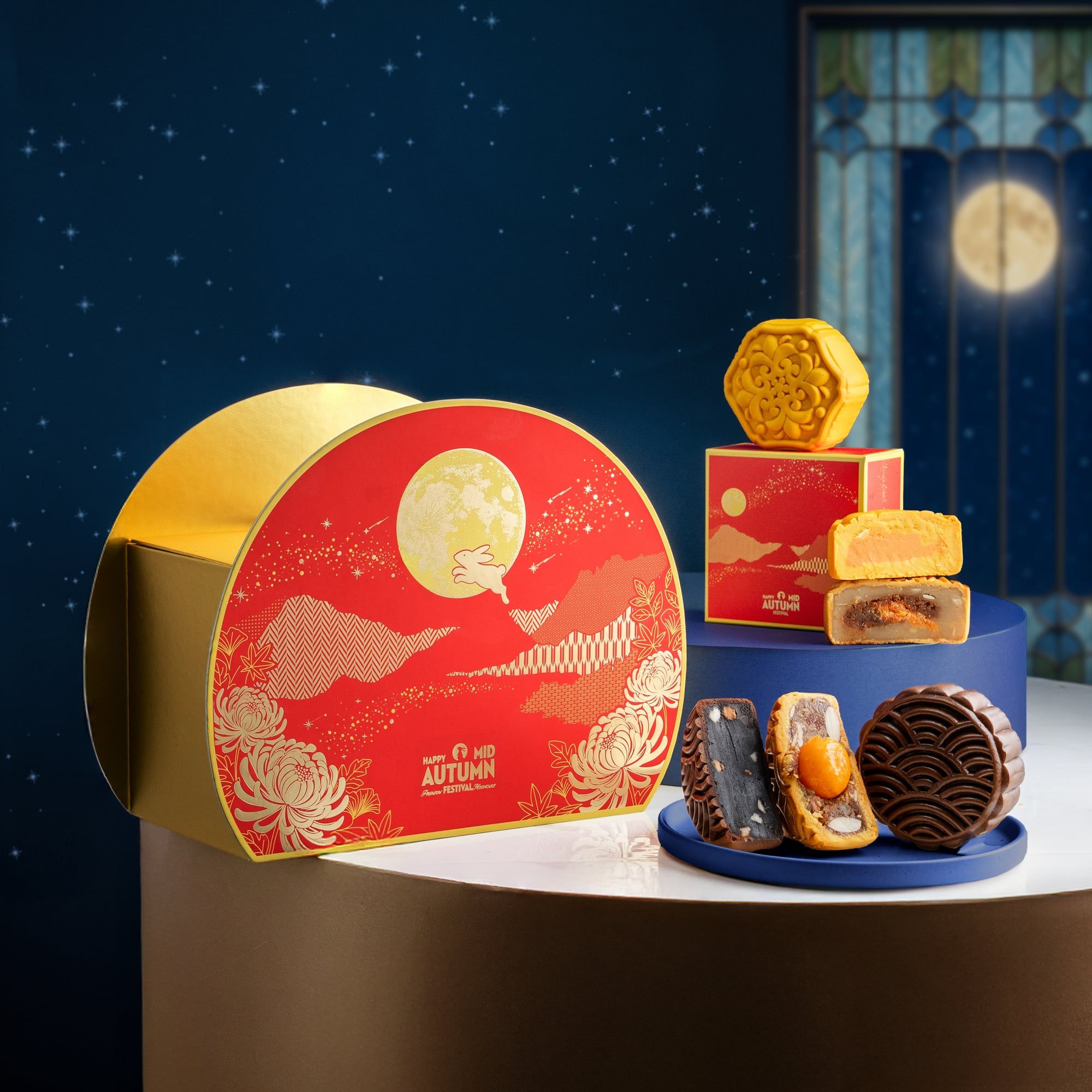  HỘP QUÀ TRUNG THU | THE GOLDEN BLOSSOM R.2604 - GIAO HÀNG NỘI THÀNH HCM 