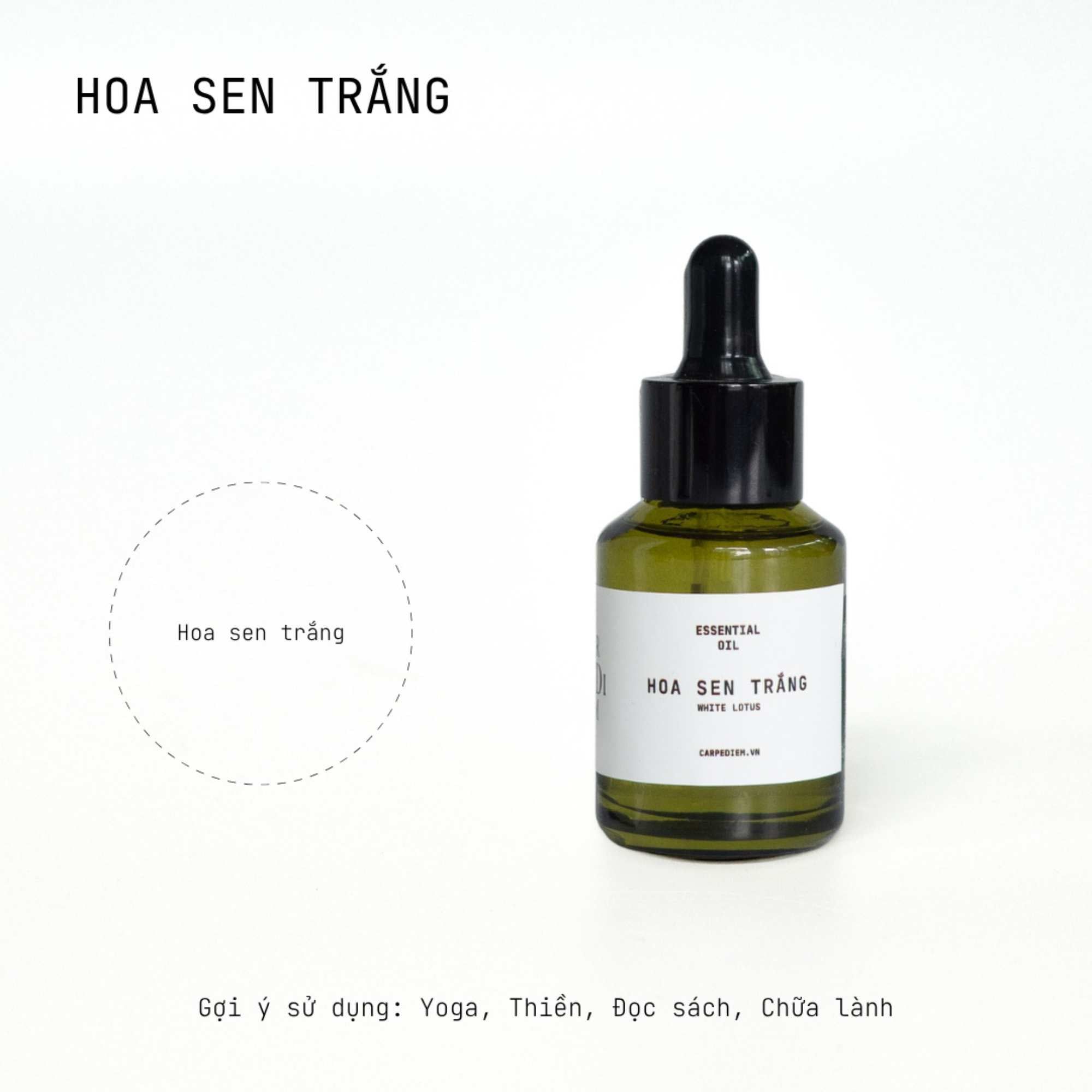  [PRE-ORDER 48H] Tinh dầu nhỏ giọt Carpe Diem- hương Hoa Sen Trắng 30ML 