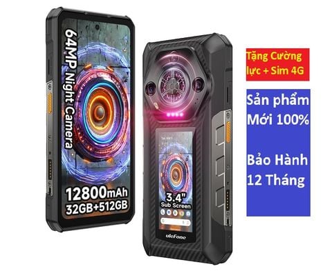 Điện thoại Ulefone Armor 30 chính hãng mới nguyên seal (36GB RAM | 512GB ROM | Helio G100 | Pin 12800mAh– Siêu Bền Chuẩn Quân Sự, Camera Hồng Ngoại Đỉnh Cao, Màn Hình 120Hz