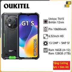 Điện thoại Oukitel G1 S chính hãng mới nguyên seal | 8GB (4+4)+128GB, 10600mAh, chống nước, chống va đập, NFC.