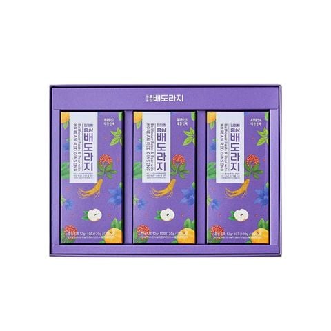 Nước Ép Hồng Sâm Lê Hoa Chuông Kim's Red Ginseng Bellflower Roots & Pear With Korean Red Ginseng (30 gói x 10ml)