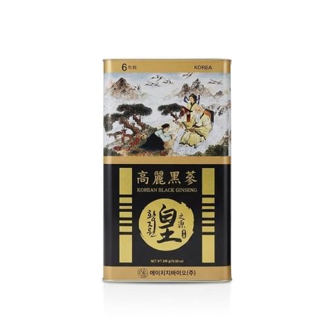 Hắc Sâm Củ Khô Hộp Thiếc HG Bio Korean Black Ginseng Hàn Quốc 300gr