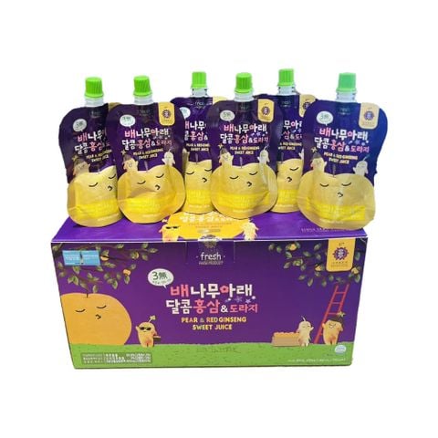 Hồng Sâm Baby Lê Hoa Chuông Kim's Red Ginseng Pear & Red Ginseng Sweet Juice (20 gói x 60ml)