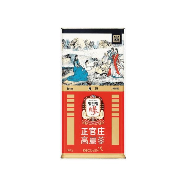 Hồng Sâm Củ Khô KGC Korean Red Ginseng Hộp Thiếc 300gr Số 15 (10 củ)