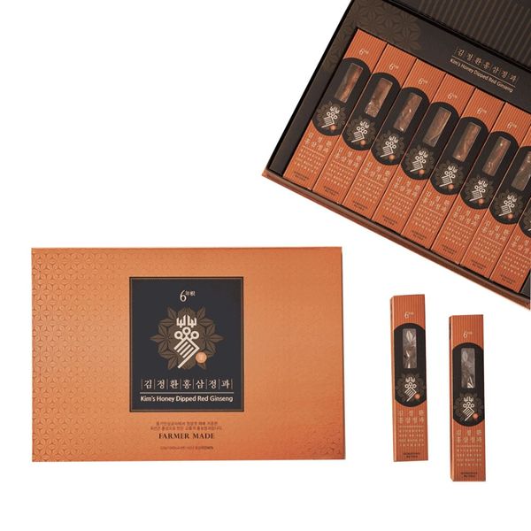 Hồng Sâm Nguyên Củ Tẩm Mật Ong Kim's Honey Dipped Red Ginseng Hàn Quốc (400gr 8 Củ)