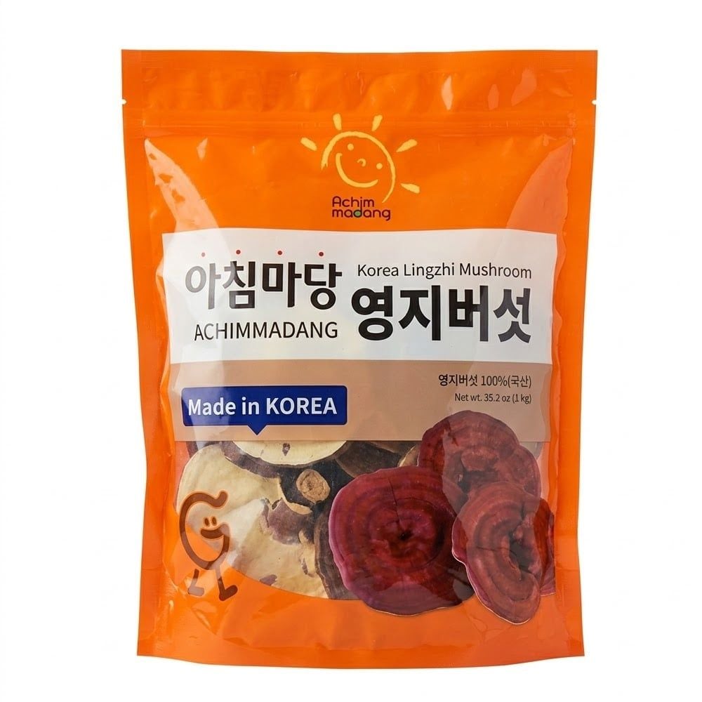 Nấm Linh Chi Đỏ Nguyên Tai Cao Cấp Achimmadang Korea Lingzhi Mushroom 1kg Hàn Quốc