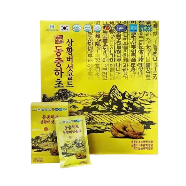 Nước Đông Trùng Hạ Thảo Nấm Thượng Hoàng HankwanjanG Cordyceps Sinensis Phellinus Linteus Gold (30 Gói x 70ml)