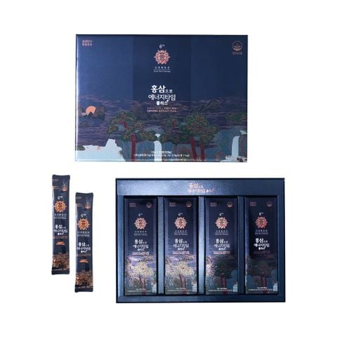 Nước Hồng Sâm Linh Chi Kim's Red Ginseng Energytime Extract Plus Hàn Quốc (32 gói x 10ml)