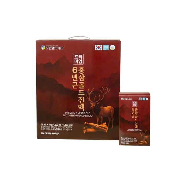 Nước Hồng Sâm Nhung Hươu Orin Healthcare Premium 6 Years Old Red Ginseng Gold Liquid Hàn Quốc