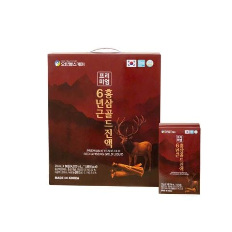 Nước Hồng Sâm Nhung Hươu Orin Healthcare Premium 6 Years Old Red Ginseng Gold Liquid Hàn Quốc
