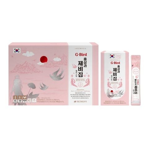 Thạch Hồng Sâm Yến Sào Daedong G-BIRD Red Ginseng & Bird’s Nest Hàn Quốc (30 gói x 20gr)