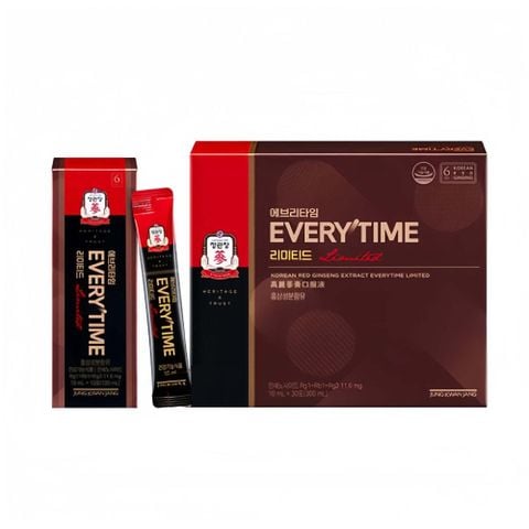 Nước Tinh Chất Địa Sâm KGC Jung Kwan Jang Everytime Limited Hàn Quốc (30 gói x 10ml)