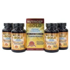 Combo 4 Hộp Đông Trùng Hạ Thảo Nutricep Gold Organic Cordyceps Sinensis Cao Cấp Từ Mỹ
