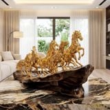 Tượng Bát Mã Truy Phong mạ vàng