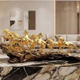 Tượng Bát Mã Truy Phong mạ vàng