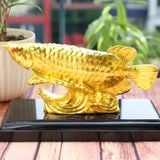 Tượng Cá rồng phong thủy mạ vàng