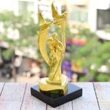 Tượng Đôi chim uyên ương mạ vàng