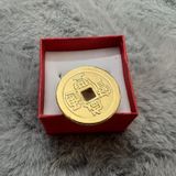 Đồng xu phong thủy mạ vàng