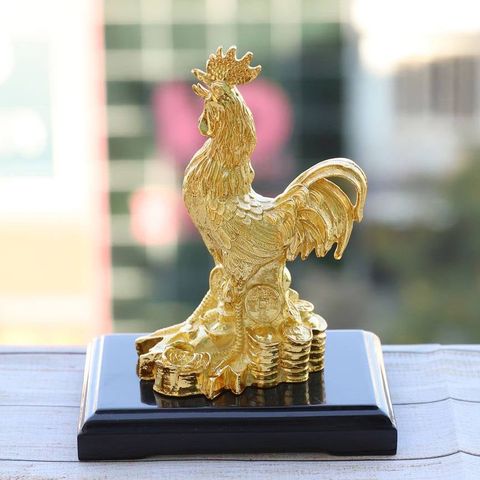 Tượng Gà vàng phong thủy - 12CGG