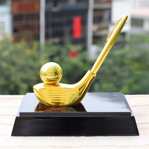 Giá cắm bút hình Gậy Golf mạ vàng