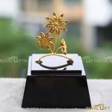Bông Hoa Hồi Mạ Vàng 24K
