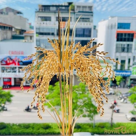 Hũ Lúa Tài Lộc Mạ Vàng