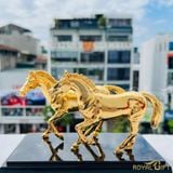 Tượng Song Mã Tự Do Mạ Vàng