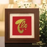 Tranh chữ Thọ mạ vàng 24K