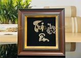 Tranh chữ Tri Ân mạ vàng 24K