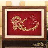 Tranh chữ Phúc mạ vàng 24K
