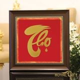 Tranh chữ Thọ mạ vàng 24K