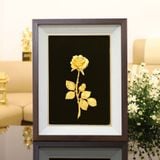 Tranh Hoa Hồng Mạ Vàng 24K