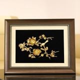 Tranh Hoa Mẫu Đơn Mạ Vàng 24K