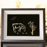 Tranh Kim Ngưu Mạ Vàng 24K