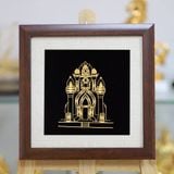 Tranh Tháp Bà Ponagar mạ vàng