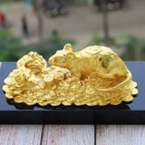 Tượng Chuột Chiêu Tài Tấn Lộc mạ vàng