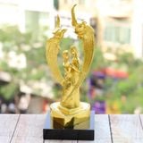 Tượng Đôi chim uyên ương mạ vàng