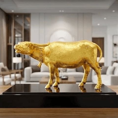 Tượng Trâu Vàng Vững Bước