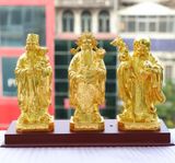 Bộ tượng 3 ông Tam Đa (Phúc - Lộc - Thọ) mạ vàng 24K