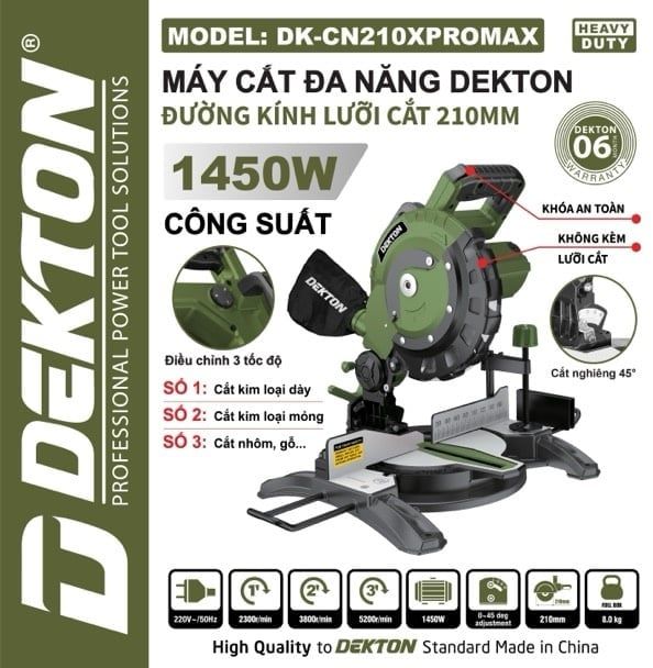  Máy Cắt Nhôm Dekton DK - CN 210 XPROMAX 