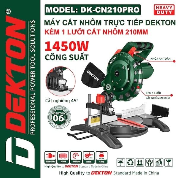  Máy cắt nhôm DEKTON DK - CN 210 PRO 