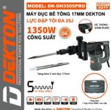  Máy khoan bê tông Dekton DK - DH3505PRO / DK - DH3505XPRO 