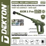 Máy rửa xe dùng pin Dekton M21 - SRX775XPRO 