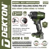  Máy siết bulong dùng pin DEKTON M21 - IW555XPLUS 