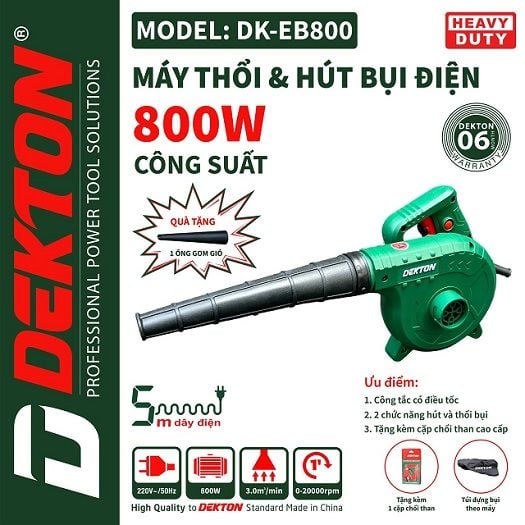 Máy thổi bụi cầm tay DEKTON DK - EB800