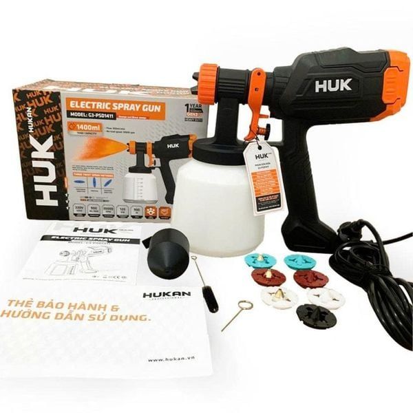  Máy phun sơn điện HUKAN G3-PSD1411 - 900W-1400L-4 vòi phun 