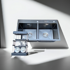 Chậu rửa bát nano đen Kích thước 82x45cm