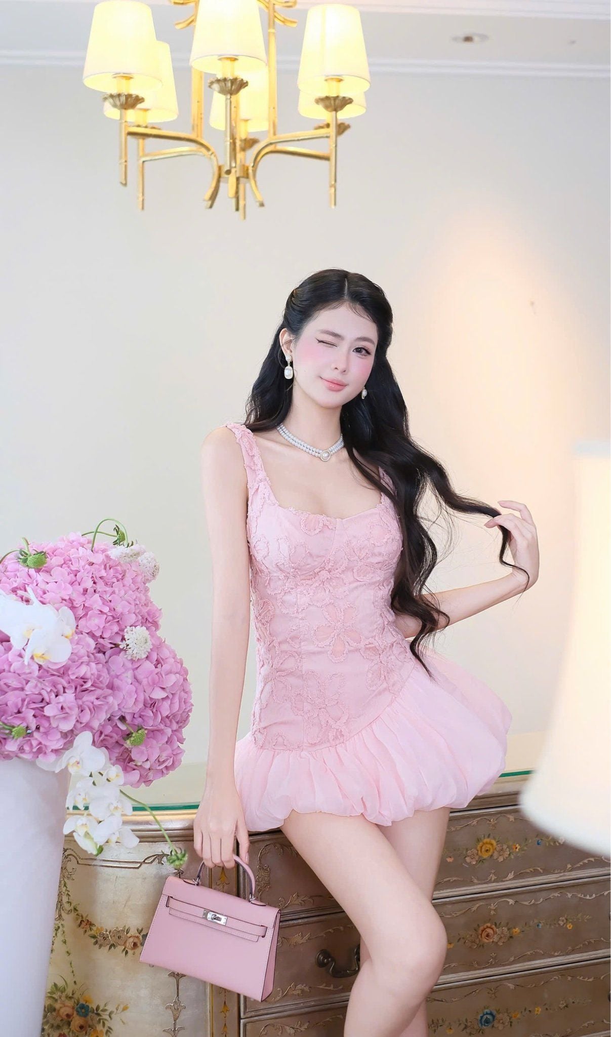 Đầm Tùng Bí Hoa Nổi